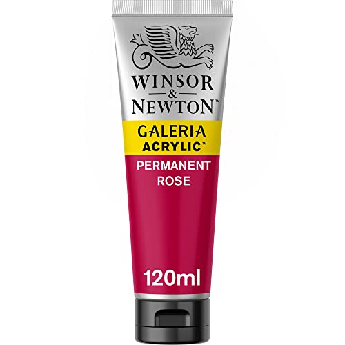 Winsor & Newton 2131502 Galeria Acrylfarbe, hohe Pigmentierung, lichtecht, buttrige Konsistenz, 120 ml Tube - Permanentrosa von Winsor & Newton