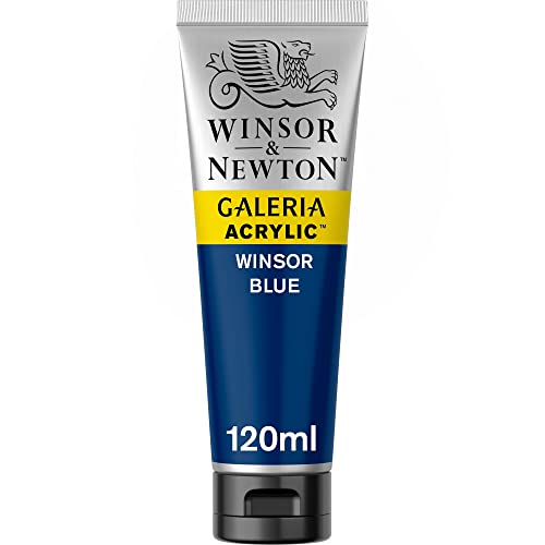 Winsor & Newton 2131706 Galeria Acrylfarbe, hohe Pigmentierung, lichtecht, buttrige Konsistenz, 120 ml Tube - Winsorblau von Winsor & Newton