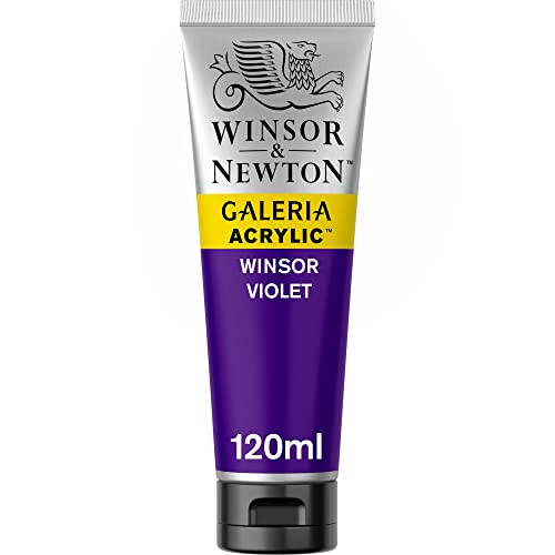 Winsor & Newton 2131728 Galeria Acrylfarbe, hohe Pigmentierung, lichtecht, buttrige Konsistenz, 120 ml Tube - Winsorviolett von Winsor & Newton