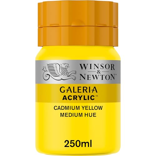 Winsor & Newton 2137120 Galeria Acrylfarbe, hohe Pigmentierung, lichtecht, alterungsbeständig, cremige Konsistenz, 250ml Topf - Kadmiumgelb Mittel Winsor & Newton 2137120 Galeria Acrylfarbe, hohe Pigmentierung, lichtecht, alterungsbeständig, cremige Konsistenz, 250ml Topf - Kadmiumgelb Mittel von Winsor & Newton