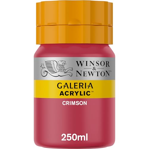 Winsor & Newton 2137203 Galeria Acrylfarbe, hohe Pigmentierung, lichtecht, alterungsbeständig, cremige Konsistenz, 250 ml Topf - Karmesin von Winsor & Newton