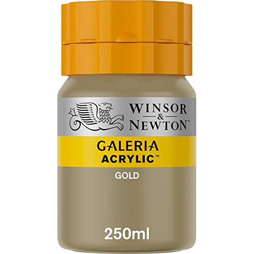 Winsor & Newton 2137283 Galeria Acrylfarbe, hohe Pigmentierung, lichtecht, buttrige Konsistenz, 250 ml Tube - Gold von Winsor & Newton