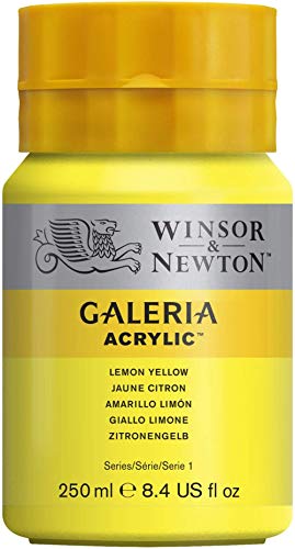 Winsor & Newton 2137346 Galeria Acrylfarbe, hohe Pigmentierung, lichtecht, buttrige Konsistenz, 250 ml Tube - Zitronengelb von Winsor & Newton