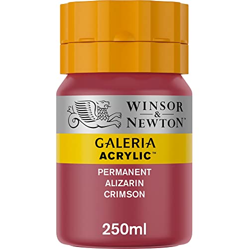 Winsor & Newton 2137466 Galeria Acrylfarbe, hohe Pigmentierung, lichtecht, buttrige Konsistenz, 250 ml Tube - Permanent Alizarinkarmesin von Winsor & Newton