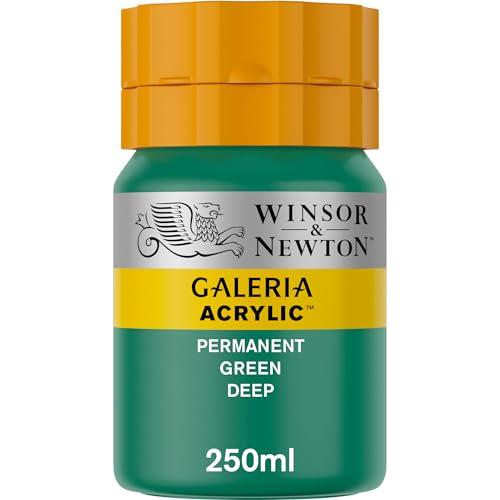 Winsor & Newton 2137482 Galeria Acrylfarbe, hohe Pigmentierung, lichtecht, alterungsbeständig, cremige Konsistenz, 250ml Topf - Permanentgrün Dunkel Winsor & Newton 2137482 Galeria Acrylfarbe, hohe Pigmentierung, lichtecht, alterungsbeständig, cremige Konsistenz, 250ml Topf - Permanentgrün Dunkel von Winsor & Newton