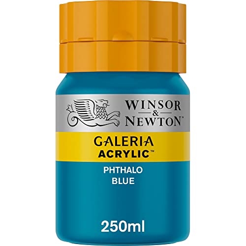 Winsor & Newton 2137516 Galeria Acrylfarbe, hohe Pigmentierung, lichtecht, buttrige Konsistenz, 250 ml Tube - Phthaloblau von Winsor & Newton