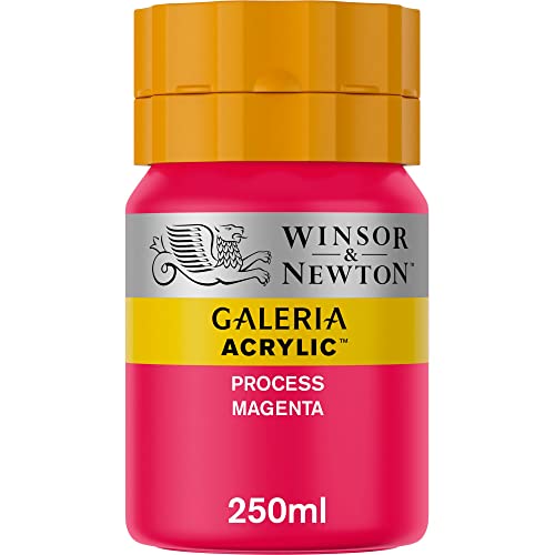 Winsor & Newton 2137533 Galeria Acrylfarbe, hohe Pigmentierung, lichtecht, alterungsbeständig, cremige Konsistenz, 250ml Topf - Process Magenta von Winsor & Newton