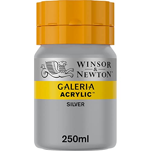 Winsor & Newton 2137617 Galeria Acrylfarbe, hohe Pigmentierung, lichtecht, buttrige Konsistenz, 250 ml Tube - Silber von Winsor & Newton