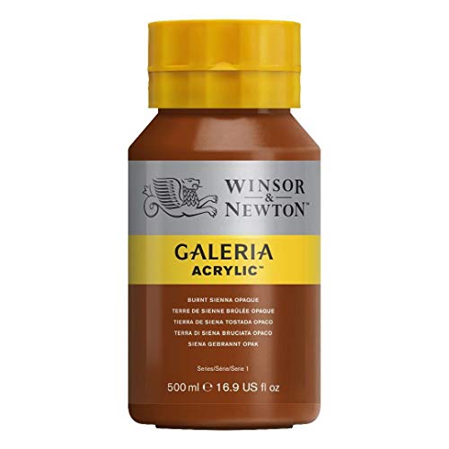 Winsor & Newton 2150077 Galeria Acrylfarbe, hohe Pigmentierung, lichtecht, buttrige Konsistenz, 500 ml Topf - Siena Gebrannt Opak von Winsor & Newton