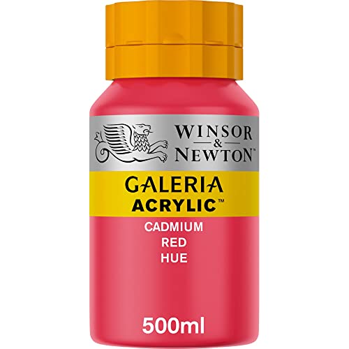 Winsor & Newton 2150095 Galeria Acrylfarbe, hohe Pigmentierung, lichtecht, buttrige Konsistenz, 500 ml Topf - Kadmiumrot von Winsor & Newton