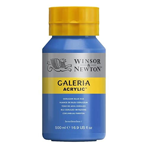 Winsor & Newton 2150138 Galeria Acrylfarbe, hohe Pigmentierung, lichtecht, buttrige Konsistenz, 500 ml Topf - Cölinblau von Winsor & Newton