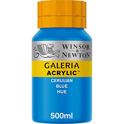 Winsor & Newton 2150138 Galeria Acrylfarbe, hohe Pigmentierung, lichtecht, buttrige Konsistenz, 500 ml Topf - Cölinblau von Winsor & Newton