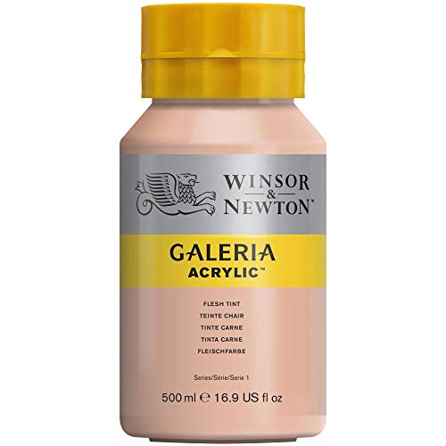 Winsor & Newton 2150257 Galeria Acrylfarbe, hohe Pigmentierung, lichtecht, buttrige Konsistenz, 500 ml Topf - Fleischfarben, Hellrosa Rouge von Winsor & Newton