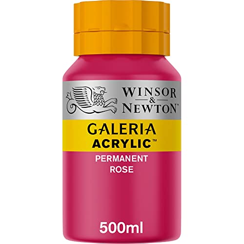 Winsor & Newton 2150502 Galeria Acrylfarbe, hohe Pigmentierung, lichtecht, buttrige Konsistenz, 500 ml Topf - Permanentrosa von Winsor & Newton