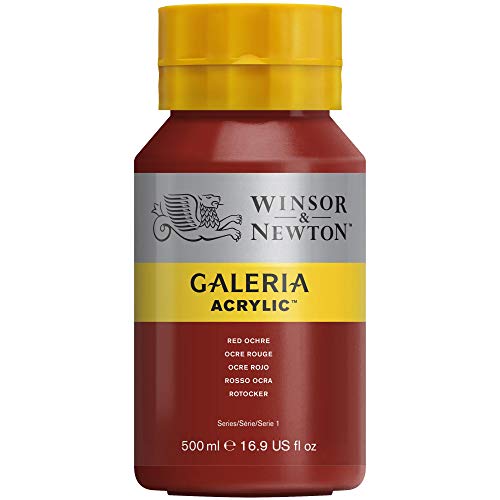 Winsor & Newton 2150564 Galeria Acrylfarbe, hohe Pigmentierung, lichtecht, buttrige Konsistenz, 500 ml Topf - Roter Ocker von Winsor & Newton