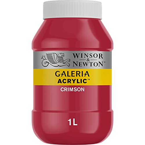 Winsor & Newton 2154203 Galeria Acrylfarbe, hohe Pigmentierung, lichtecht, buttrige Konsistenz, 1000 ml Topf - Karmesin von Winsor & Newton