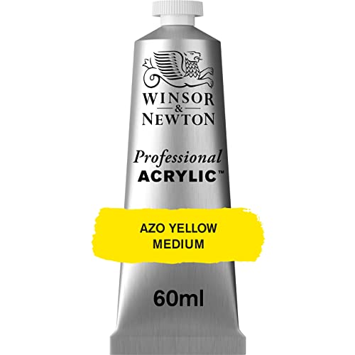 Winsor & Newton 2320019 Professional Acrylfarbe in Künstlerqualität, hohe Farbbrillanz & Deckkraft, Archivqualität, 60ml Tube - Echtgelb Mittel von Winsor & Newton