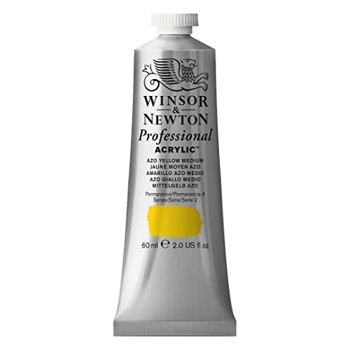 Winsor & Newton 2320019 Professional Acrylfarbe in Künstlerqualität, hohe Farbbrillanz & Deckkraft, Archivqualität, 60ml Tube - Echtgelb Mittel von Winsor & Newton