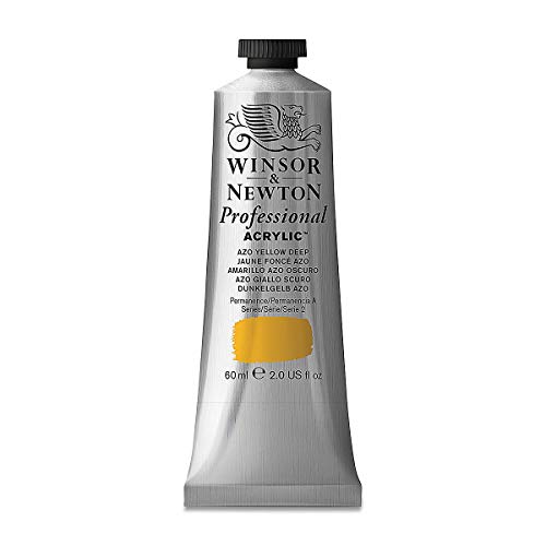 Winsor & Newton 2320039 Professional Acrylfarbe in Künstlerqualität, hohe Farbbrillanz & Deckkraft, Archivqualität, 60ml Tube - Echtgelb Dunkel von Winsor & Newton