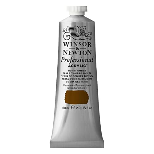 Winsor & Newton 2320076 Professional Acrylfarbe in Künstlerqualität, hohe Farbbrillanz & Deckkraft, Archivqualität, 60ml Tube - Umbra Gebrannt von Winsor & Newton