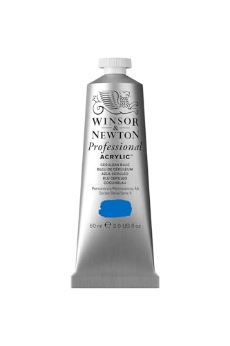 Winsor & Newton 2320130 Professional Acrylfarbe in Künstlerqualität, hohe Farbbrillanz & Deckkraft, Archivqualität, 60ml Tube - Cölinblau Chrom von Winsor & Newton