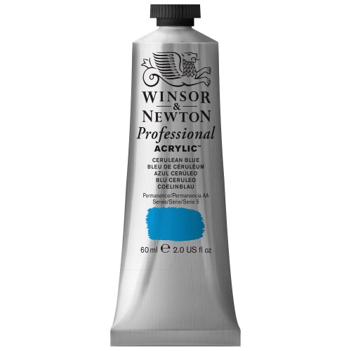 Winsor & Newton 2320137 Professional Acrylfarbe in Künstlerqualität, hohe Farbbrillanz & Deckkraft, Archivqualität, 60ml Tube - Cölinblau von Winsor & Newton
