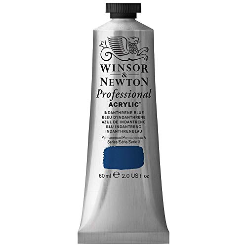 Winsor & Newton 2320321 Professional Acrylfarbe in Künstlerqualität, hohe Farbbrillanz & Deckkraft, Archivqualität, 60ml Tube - Idanthrenblau von Winsor & Newton