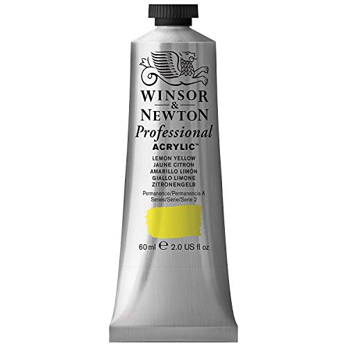 Winsor & Newton 2320346 Professional Acrylfarbe in Künstlerqualität, hohe Farbbrillanz & Deckkraft, Archivqualität, 60ml Tube - Zitronengelb von Winsor & Newton