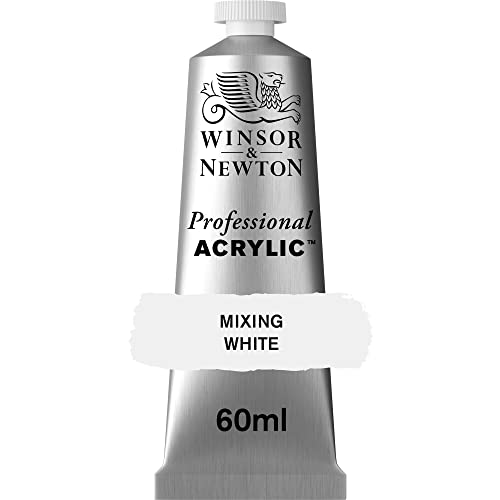 Winsor & Newton 2320415 Professional Acrylfarbe in Künstlerqualität, hohe Farbbrillanz & Deckkraft, Archivqualität, 60ml Tube - Mischweiss von Winsor & Newton