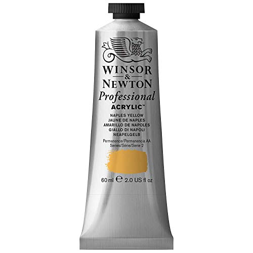 Winsor & Newton 2320422 Professional Acrylfarbe in Künstlerqualität, hohe Farbbrillanz & Deckkraft, Archivqualität, 60ml Tube - Neapelgelb von Winsor & Newton