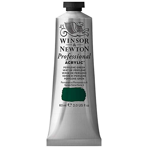 Winsor & Newton 2320460 Professional Acrylfarbe in Künstlerqualität, hohe Farbbrillanz & Deckkraft, Archivqualität, 60ml Tube - Perylene Grün von Winsor & Newton