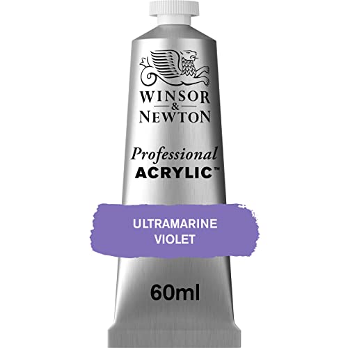 Winsor & Newton 2320672 Professional Acrylfarbe in Künstlerqualität, hohe Farbbrillanz & Deckkraft, Archivqualität, 60ml Tube - Ultramarin Violett von Winsor & Newton