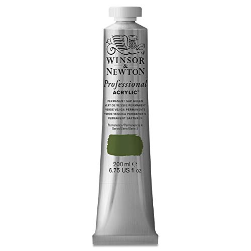 Winsor & Newton 2337503 Professional Acrylfarbe in Künstlerqualität, hohe Farbbrillanz & Deckkraft, Archivqualität, 200ml Tube - Permanent Saftgrün von Winsor & Newton