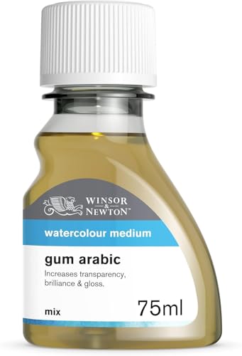 Winsor & Newton 2621763 Aquarell Gummi Arabikum für Aquarellfarben, verlangsamt die Trocknungszeit, erhöht den Glanz und die Transparenz der Farbe, 75ml Flasche von Winsor & Newton