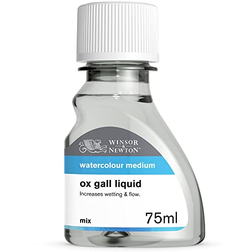 Winsor & Newton 2621766 Ochsengalle zum Entfetten von Untergründen vor dem Bemalen mit Gouache- oder Aquarellfarben - 75ml Flasche von Winsor & Newton