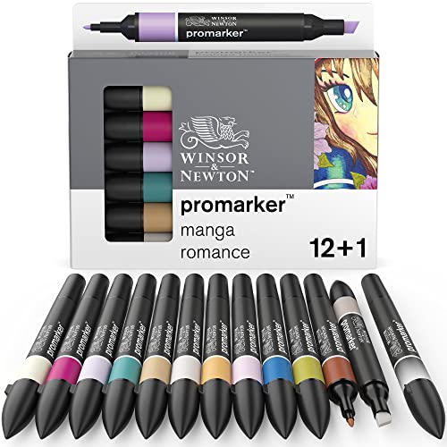 Winsor & Newton 290161 Grafikmarker, Marker, Romance-13, 13 Farben - Manga Romance, stück von Winsor & Newton