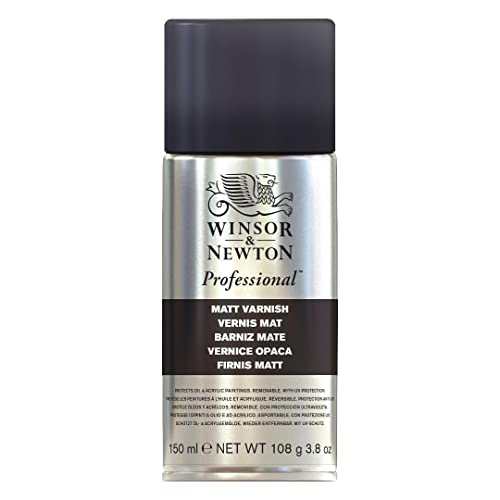Winsor & Newton 3034981 Ölmalmittel, Professional Firnis Mat, 150 ml Spray, hochwertiger UV beständiger matter Künstlerfirnis von Winsor & Newton