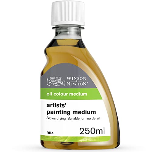 Winsor & Newton 3039734 Künstler Ölmalmittel aus Leinöl-Standöl und Terpentinersatz, verbessert das Fließvermögen und die Transparenz, verlangsamt die Trocknung - 250 ml Flasch von Winsor & Newton