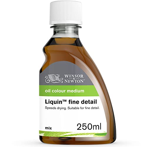 Winsor & Newton 3039752 Ölmalmittel, Liquin Fin Detail, 250 ml Flasche, flüssiges Glanzmedium auf Alkydbasis, ideal für feine Detailarbeiten, sorgt für eine glatte Oberfläche ohne Pinselstrich von Winsor & Newton