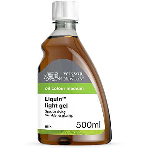 Winsor & Newton 3049754 Ölmalmittel, Liquin Light Gel, 500 ml Flasche, lasierendes Malmittel auf Alkydbasis, schützt vor Vergilbung von Winsor & Newton