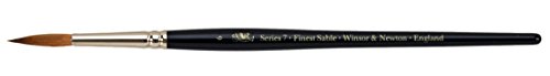 Winsor & Newton 5007006 Serie 7 Aquarellpinsel, Kolinski Rund-Pinsel Nr. 6 - 4,1 mm, Qualität von Handarbeit von Winsor & Newton