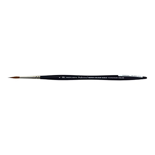 Winsor & Newton 5068004 Professional Sable Aquarell Pinsel aus Kolinski Marderhaar für ausgezeichnete Farbtragekapazität, Sprungkraft, Punktgenauigkeit - Rund Spitz Nr. 4 - 2,6 mm - kurzer Stiel Winsor & Newton 5068004 Professional Sable Aquarell Pinsel aus Kolinski Marderhaar für ausgezeichnete Farbtragekapazität, Sprungkraft, Punktgenauigkeit - Rund Spitz Nr. 4 - 2,6 mm - kurzer Stiel von Winsor & Newton