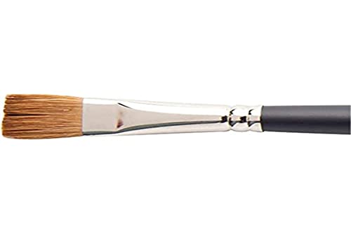 Winsor & Newton 5070113 Professional Sable Aquarell Pinsel aus Kolinski Marderhaar für ausgezeichnete Farbtragekapazität, Sprungkraft, Punktgenauigkeit - Ein-Strich 13 mm 1/2 " - kurzer Stiel von Winsor & Newton