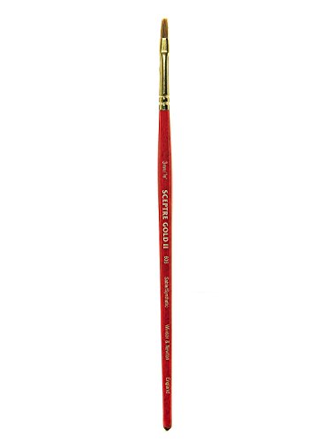 Winsor & Newton 5186770 Sceptre Gold II Künstler Aquarellpinsel mit hoher Farbtragekapazitat & exzellenter Sprungkraft, Serie 606 - Ein-Stich Pinsel, kurzer Stiel, 1/8" - 3mm Winsor & Newton 5186770 Sceptre Gold II Künstler Aquarellpinsel mit hoher Farbtragekapazitat & exzellenter Sprungkraft, Serie 606 - Ein-Stich Pinsel, kurzer Stiel, 1/8" - 3mm von Winsor & Newton