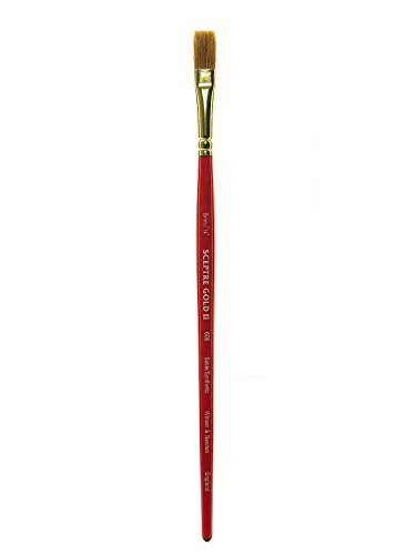 Winsor & Newton 5186771 Sceptre Gold II Künstler Aquarellpinsel mit hoher Farbtragekapazitat & exzellenter Sprungkraft, Serie 606 - Ein-Stich Pinsel, kurzer Stiel, 1/4" - 6mm Winsor & Newton 5186771 Sceptre Gold II Künstler Aquarellpinsel mit hoher Farbtragekapazitat & exzellenter Sprungkraft, Serie 606 - Ein-Stich Pinsel, kurzer Stiel, 1/4" - 6mm von Winsor & Newton