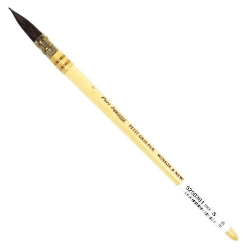 Winsor & Newton 5250301 Pure Squirrel Verwasch Pinsel für Aquarellfarben, herrvorragende Farbaufnahmekapazität und Farbkontrolle - Nr. 1 - 9 mm von Winsor & Newton