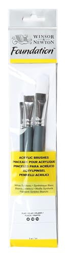 Winsor & Newton 5295002 Foundation Pinselsets, Acrylpinsel, 3er Set, Flachpinsel Nr. 4, 10, 14 - kurzer Stiel Winsor & Newton 5295002 Foundation Pinselsets, Acrylpinsel, 3er Set, Flachpinsel Nr. 4, 10, 14 - kurzer Stiel von Winsor & Newton