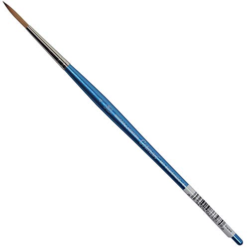 Winsor & Newton 5302004 Cotman Aquarell Synthetikhaar Pinsel - Serie 222 - Designerpinsel, Schlepperpinsel mit exzellenter Sprungkraft, Farbragekraft und Punktgenauigkeit, kurzer Stiel - Nr. 4-2,6 mm von Winsor & Newton