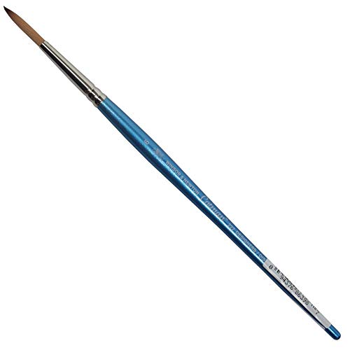 Winsor & Newton 5302006 Cotman Aquarell Synthetikhaar Pinsel - Serie 222 - Designerpinsel, Schlepperpinsel mit exzellenter Sprungkraft, Farbragekraft und Punktgenauigkeit, kurzer Stiel - Nr. 6-3,6 mm von Winsor & Newton