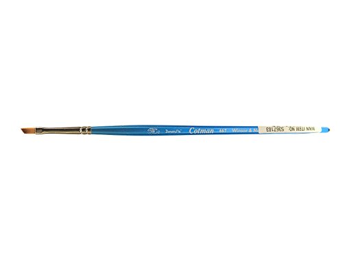 Winsor & Newton 5367103 Cotman Aquarell Synthetikhaar Pinsel - Serie 667 - Schrägpinsel, kurzer Stiel mit exzellenter Sprungkraft, Farbtragekraft und Punktgenauigkeit - 3mm - 1/8" Winsor & Newton 5367103 Cotman Aquarell Synthetikhaar Pinsel - Serie 667 - Schrägpinsel, kurzer Stiel mit exzellenter Sprungkraft, Farbtragekraft und Punktgenauigkeit - 3mm - 1/8" von Winsor & Newton